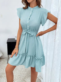 Sylvia | Polka Dot Dress Cap Sleeve