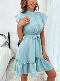 Sylvia | Polka Dot Dress Cap Sleeve