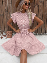 Sylvia | Polka Dot Dress Cap Sleeve