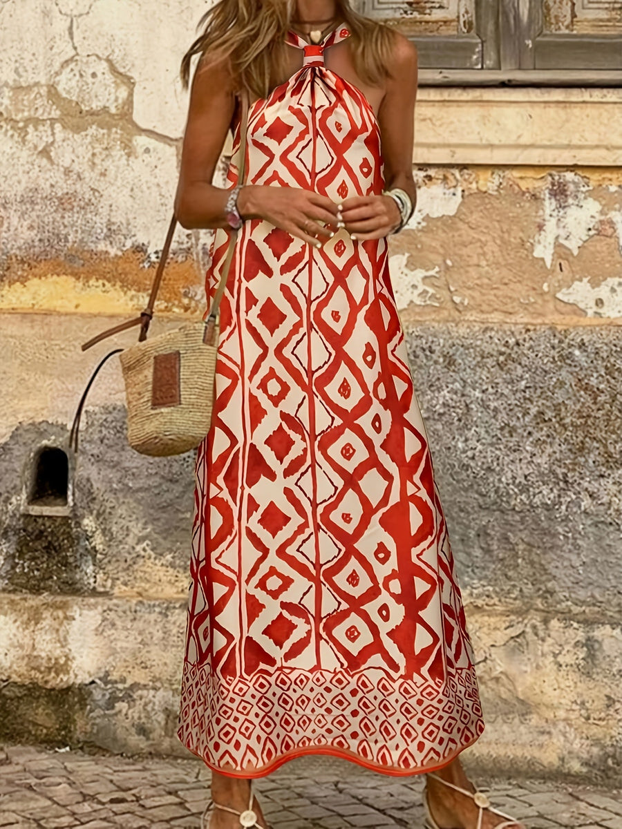 Elaine | Halter Maxi Dress Side Slit