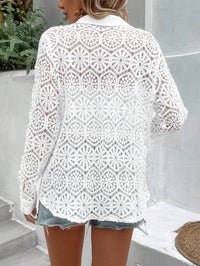 Raina | Sheer Blouse Lace Long Sleeve