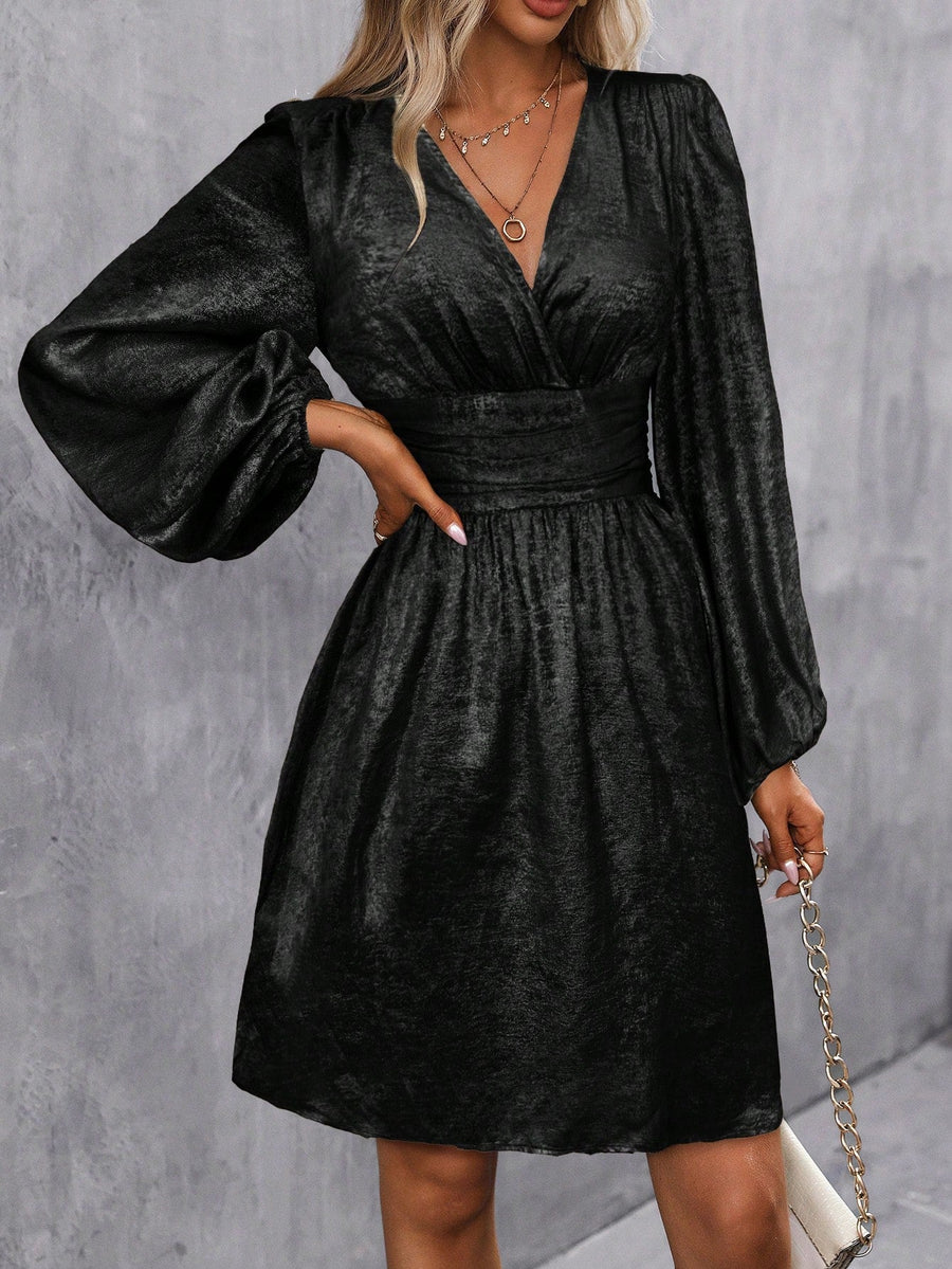 Charlotte | Wedding Guest Mini Dress V-Neck