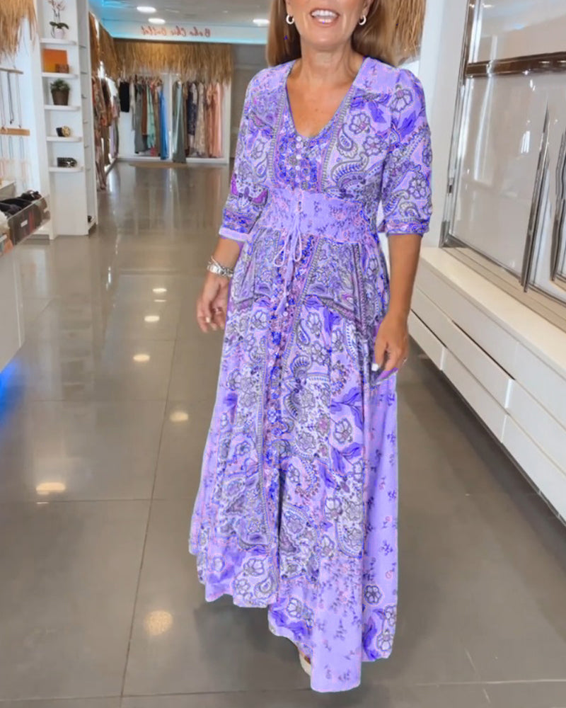 Genesis | Boho Sundress V-Neck A-Line