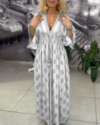 Sylvia | Boho Maxi Dress Wide Sleeve