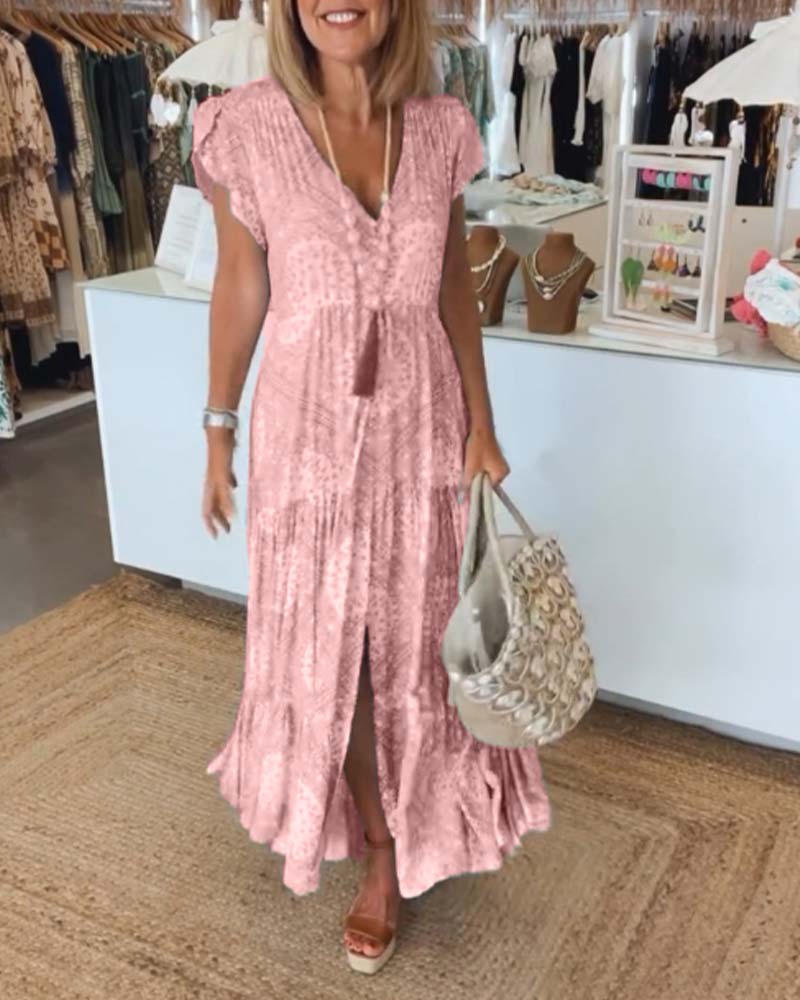 May | Maxi Sundress V-Neck A-Line