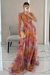 Louise | Wedding Guest Maxi Dress Backless Pleated