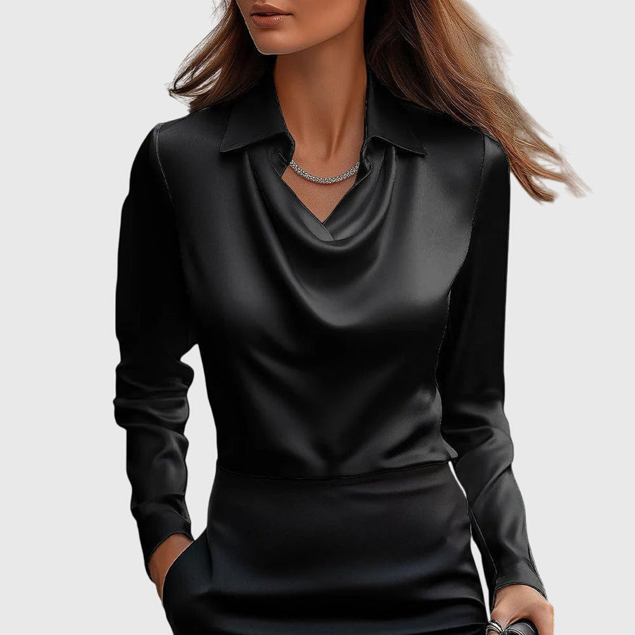 Eliza | Blouse Pleated Cowl Neck