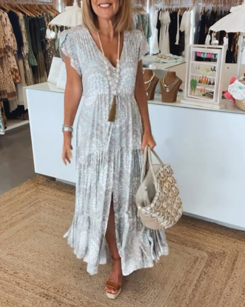 May | Maxi Sundress V-Neck A-Line