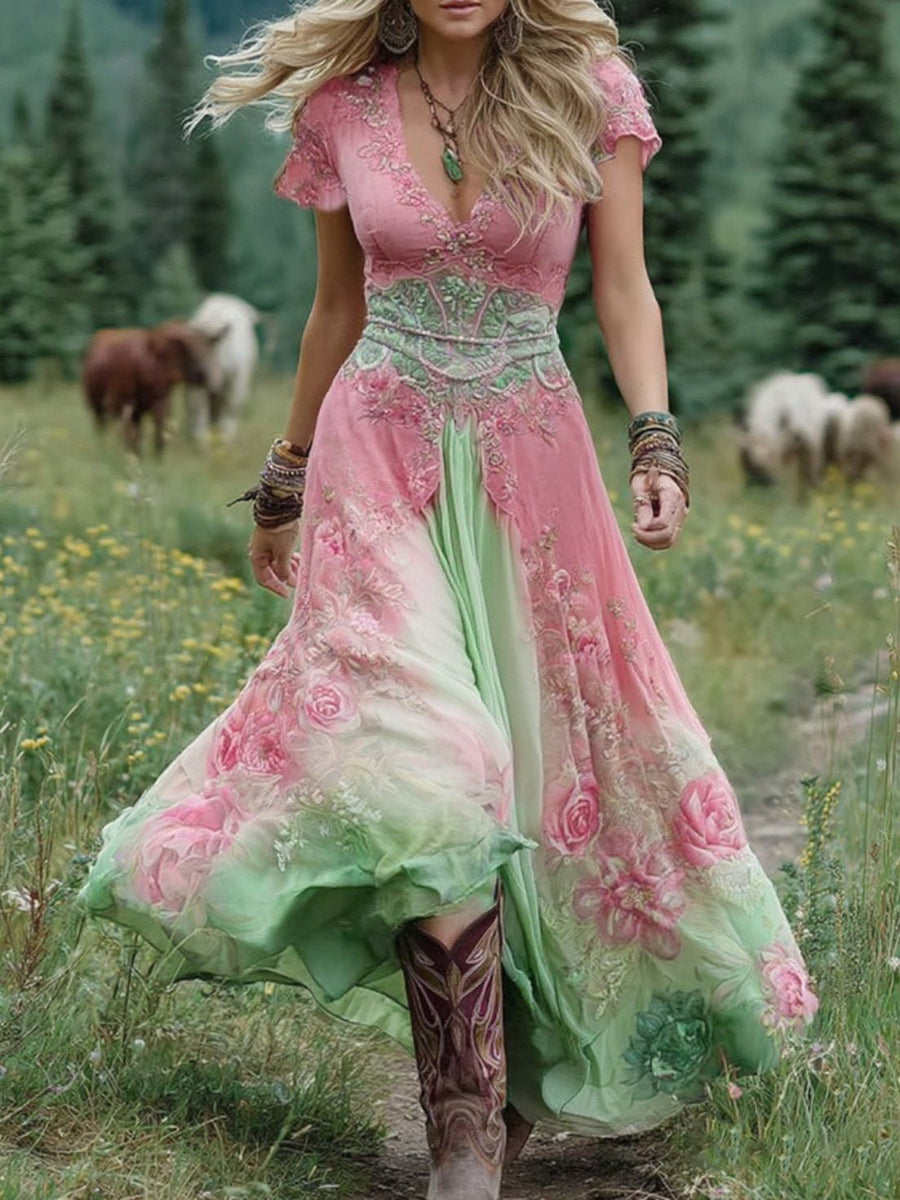 Eloise | Boho Maxi Dress Floral