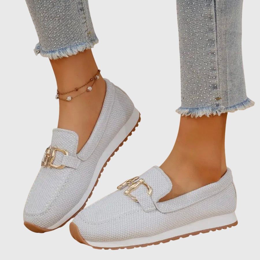 Joanna | Orthopedic Horsebit Loafers with Textured Upper