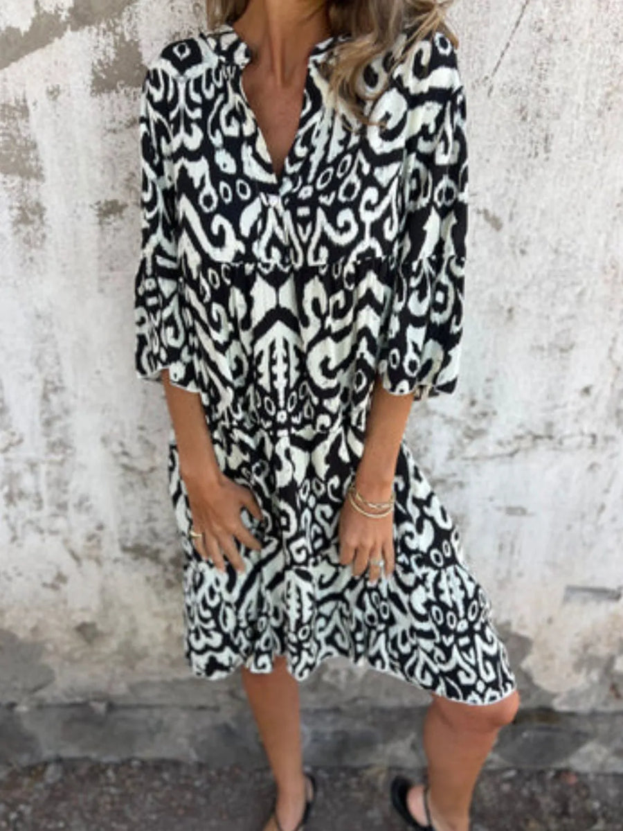 Annabelle | Boho Dress Notch V-Neck