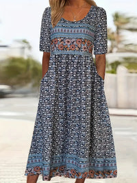 Kathleen | Boho Midi Dress Sleeveless