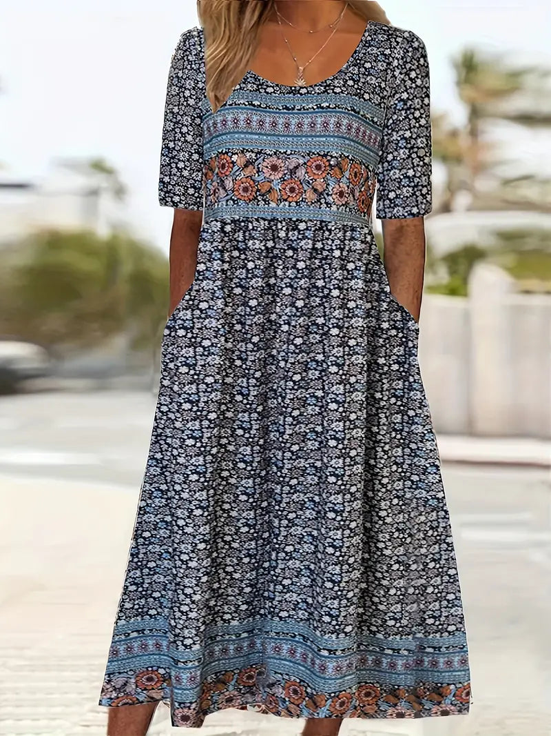 Kathleen | Boho Midi Dress Sleeveless