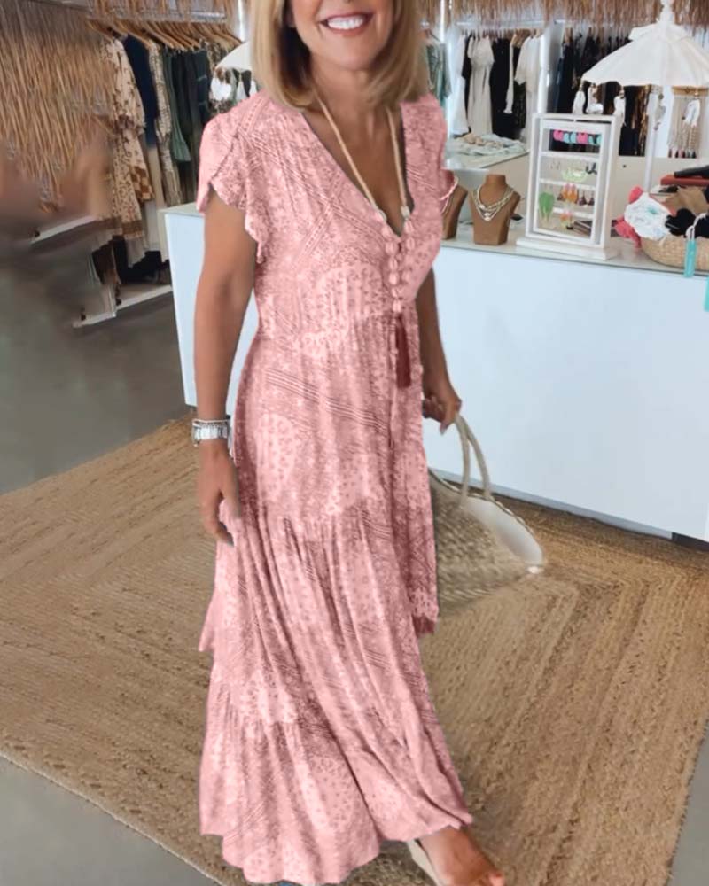 May | Maxi Sundress V-Neck A-Line