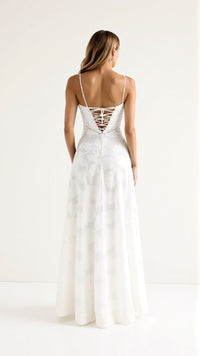 Hannah | Spaghetti Strap Maxi Dress with Square Neck