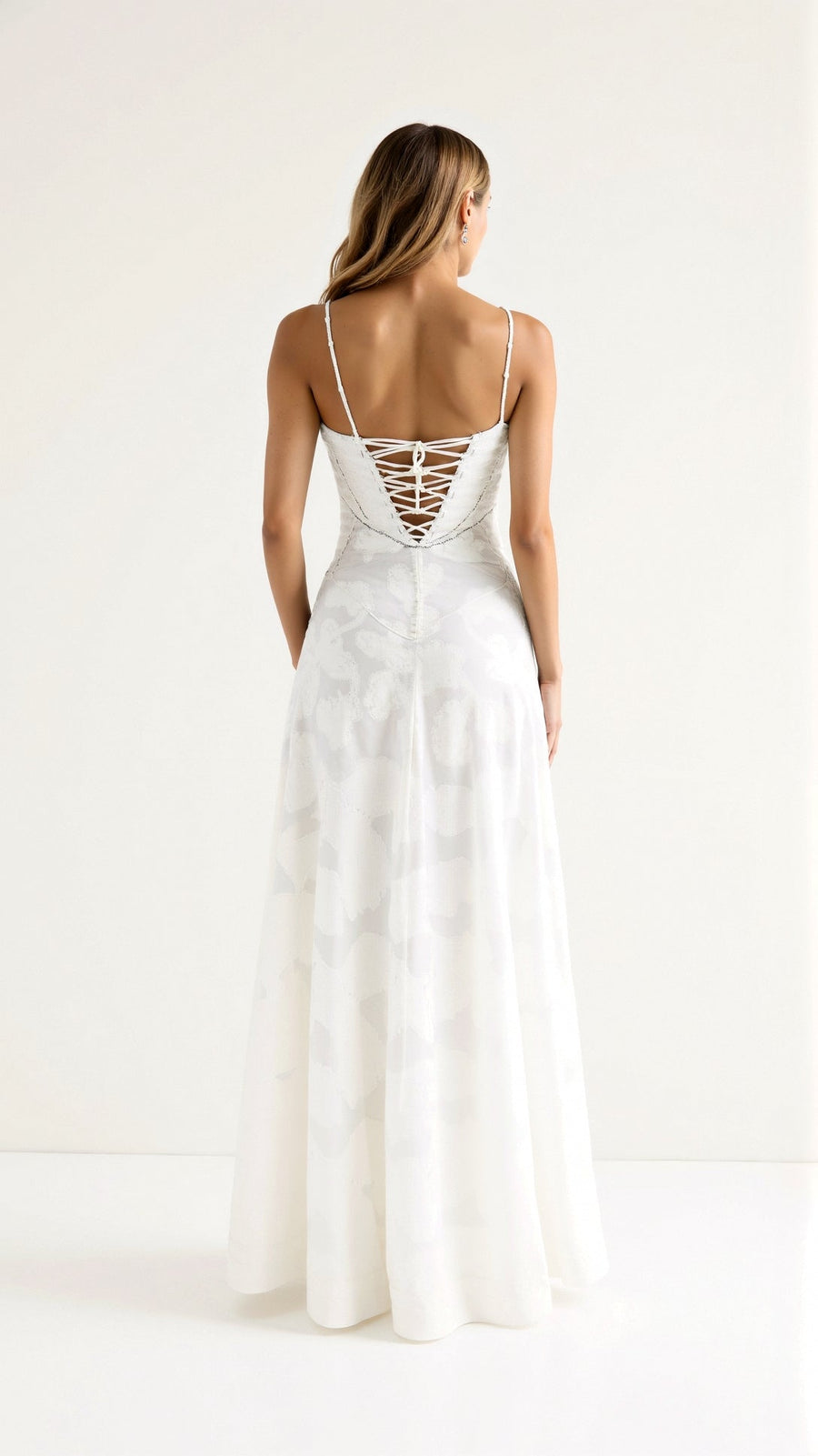 Hannah | Spaghetti Strap Maxi Dress with Square Neck