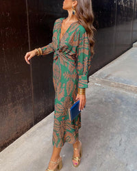 Daniella | Wedding Guest Midi Dress Long Sleeve