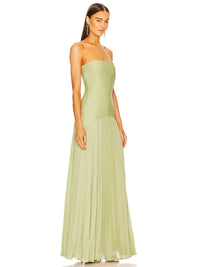Juliet | Strapless Maxi Dress Pleated Drop Waist