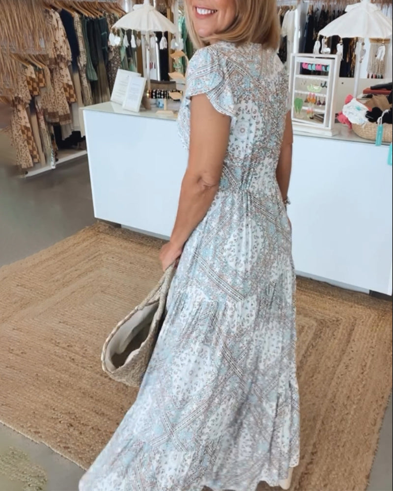 May | Maxi Sundress V-Neck A-Line