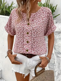 Emery | Floral Button Blouse