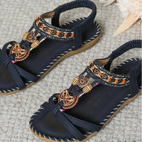 Olivia | Orthopedic Boho Sandals with Decorative Center Detail