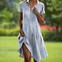Piper | Boho Knee-Length Dress V-Neck
