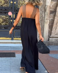 Leona | Halter Maxi Dress V-Neck