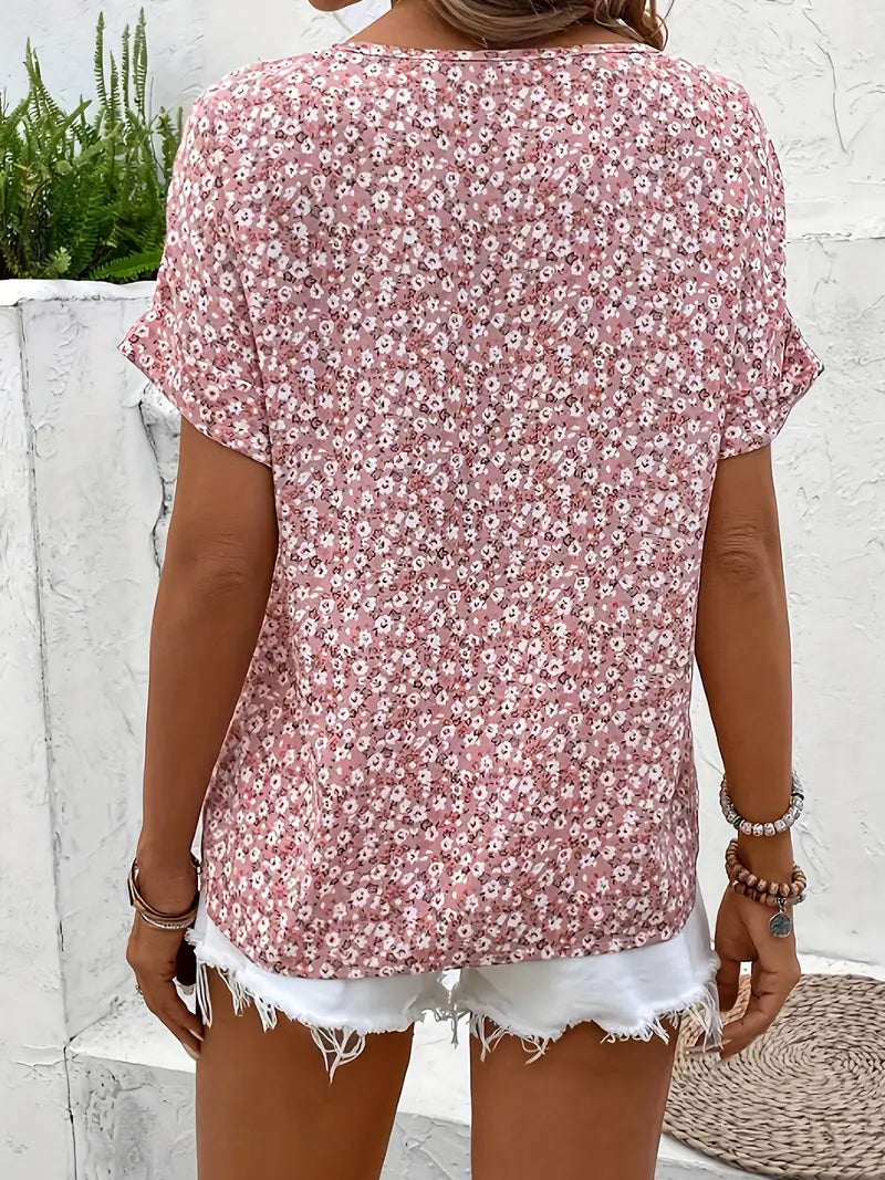Emery | Floral Button Blouse