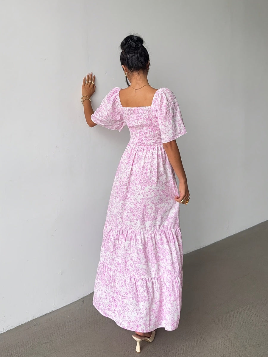 Juniper | Wedding Guest Maxi Dress Sweetheart Flutter Sleeve
