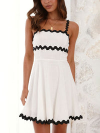 Athena | Wedding Guest Mini Dress Square Neck