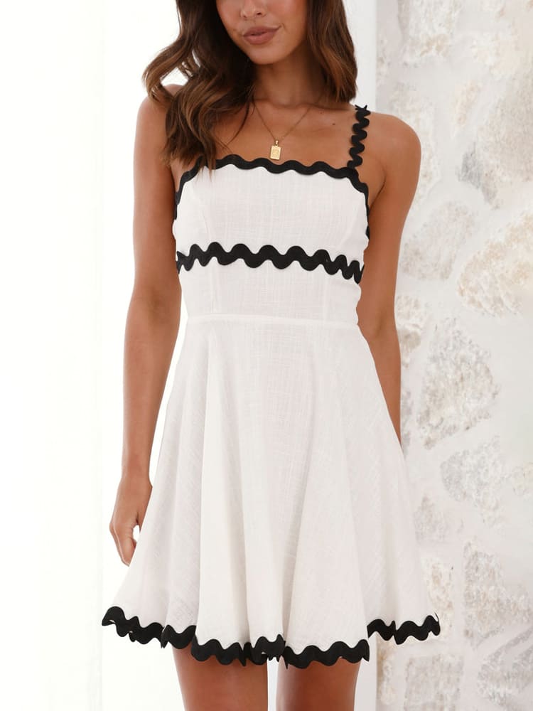 Athena | Wedding Guest Mini Dress Square Neck