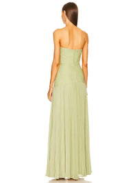Juliet | Strapless Maxi Dress Pleated Drop Waist