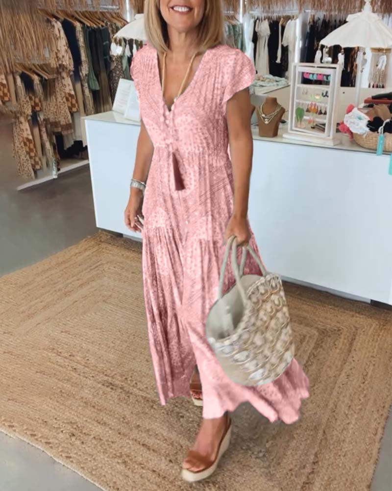 May | Maxi Sundress V-Neck A-Line