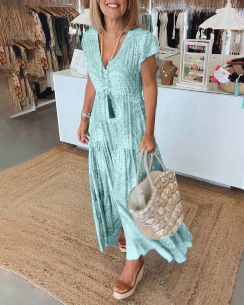 May | Maxi Sundress V-Neck A-Line