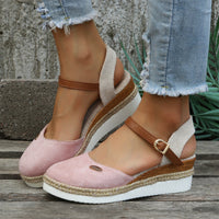 Selena | Orthopedic Wedge Sandals with Closed Toe and Ankle Strap