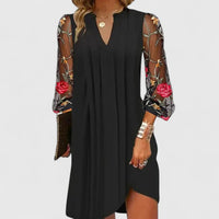 Ophelia | Embroidered Mini Dress with Long Sleeve