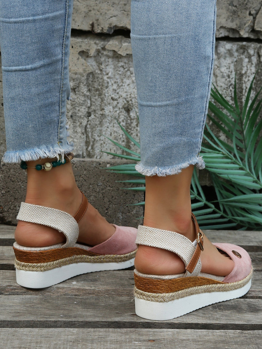 Selena | Orthopedic Wedge Sandals with Closed Toe and Ankle Strap