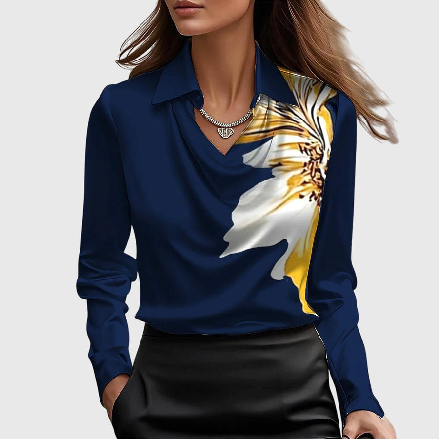 Eliza | Blouse Pleated Cowl Neck