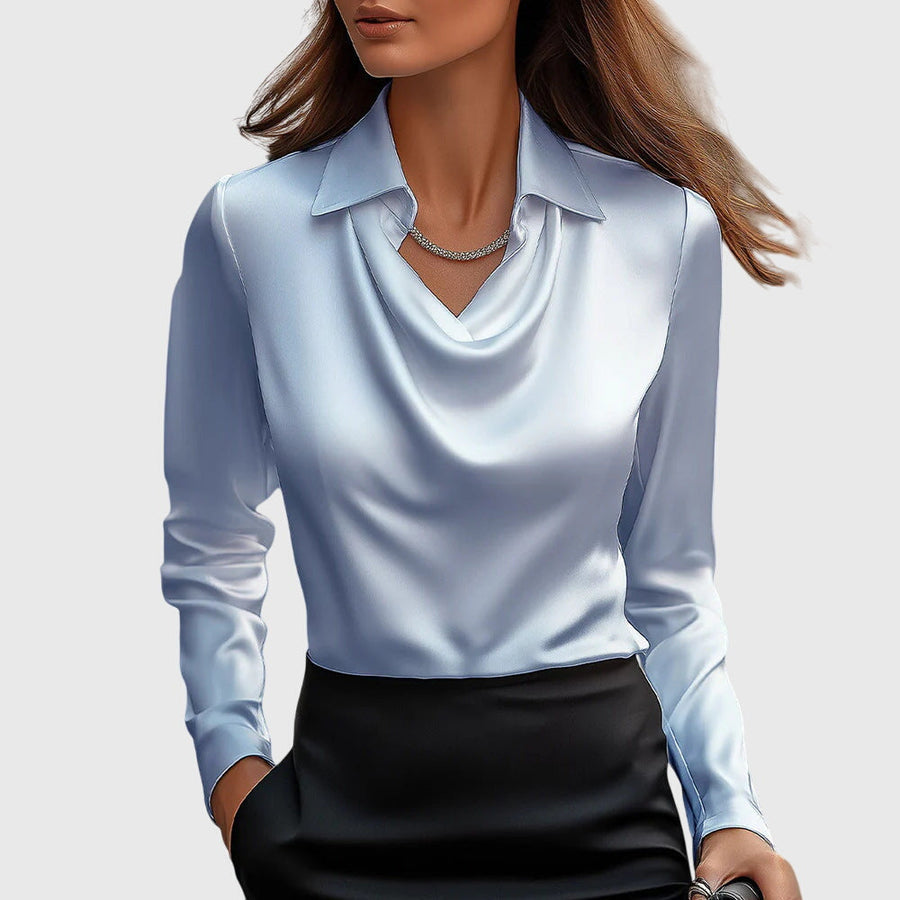 Eliza | Blouse Pleated Cowl Neck