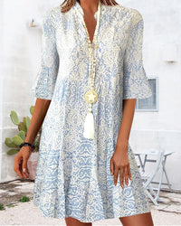 Sloane | Boho Mini Dress V-Neck