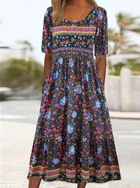 Kathleen | Boho Midi Dress Sleeveless