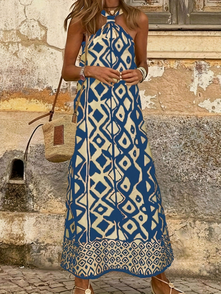 Elaine | Halter Maxi Dress Side Slit