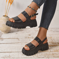 Kelsey | Orthopedic Platform Sandals with Chunky Sole and Ankle Strap