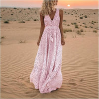 Genesis | Maxi Sundress Polka Dot V-Neck