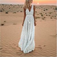 Genesis | Maxi Sundress Polka Dot V-Neck