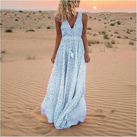 Genesis | Maxi Sundress Polka Dot V-Neck