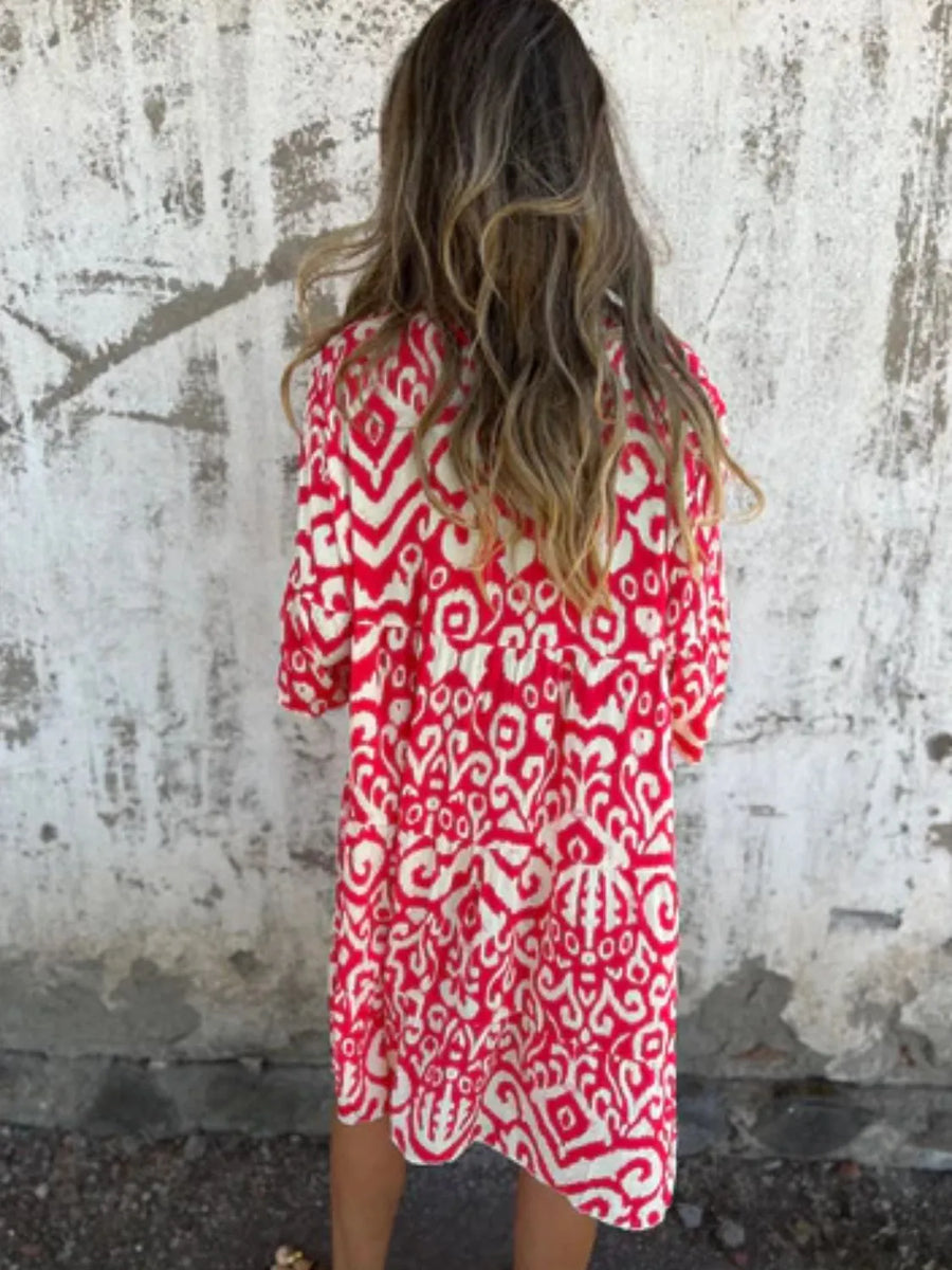 Annabelle | Boho Dress Notch V-Neck