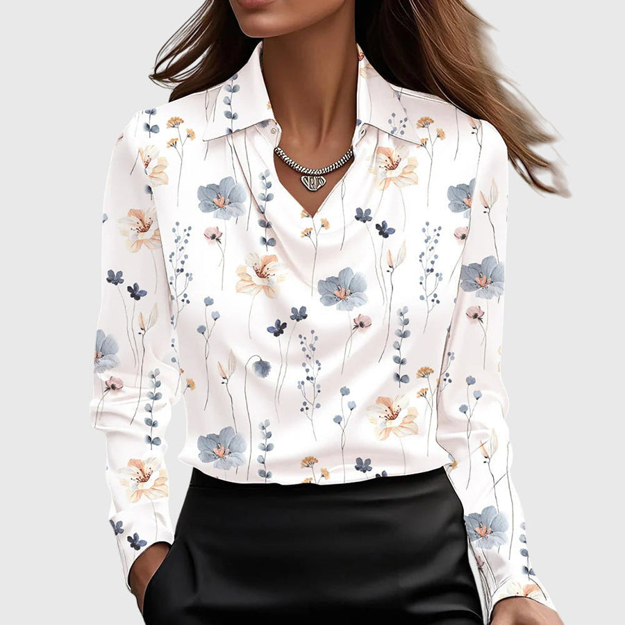 Eliza | Blouse Pleated Cowl Neck