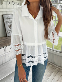 Annabelle | Blouse Embroidered Button-Front
