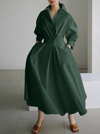 Helen | Shirt Dress Wrap Button-Front Belted